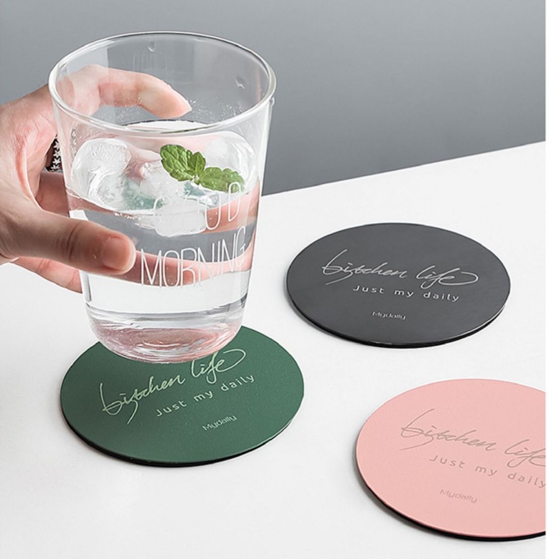 컵받침 제작-카페 사무실 규조토, 가죽, 실리콘 컵받침