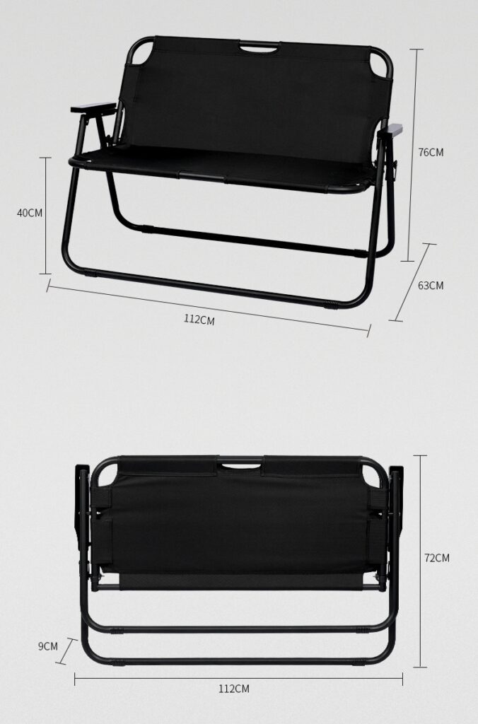 감성캠핑 2인 캠핑의자 사이즈