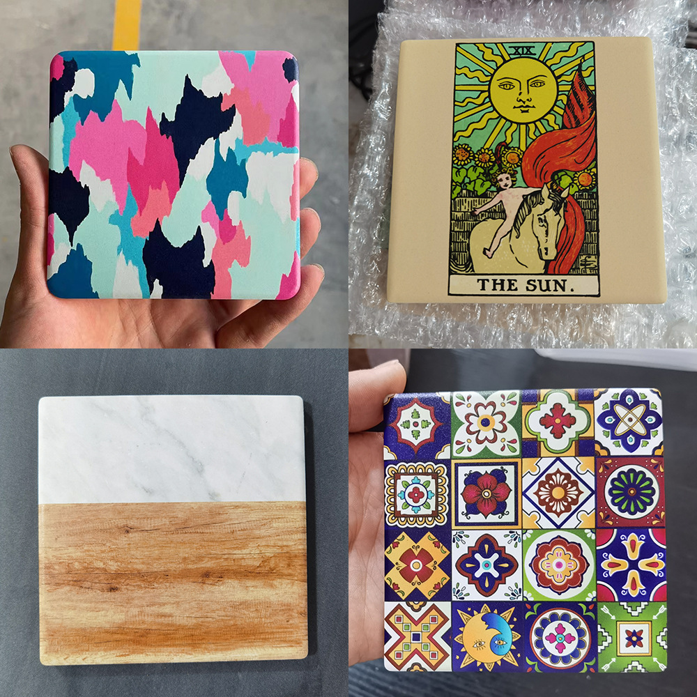 티코스터 제작 — 규조토·실리콘·가죽 컵받침 로고 인쇄 굿즈 제작