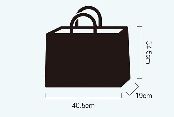 투명 PVC 숄더백 사이즈 40.5x34.5x19cm