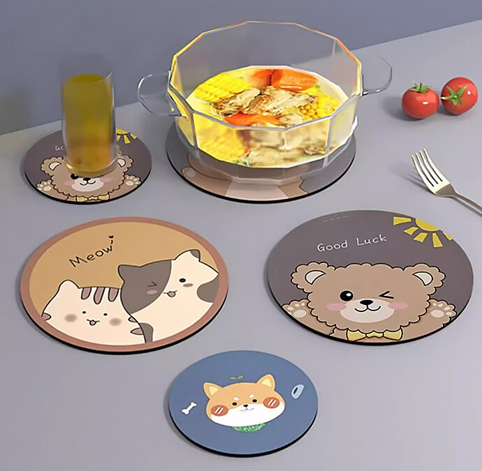 실리콘 티코스터 제작 — 풀컬러 인쇄 컵받침·냄비받침 굿즈