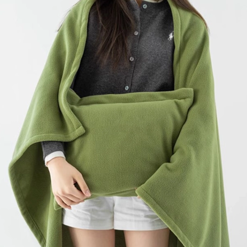 파우치 휴대용 쿠션 담요