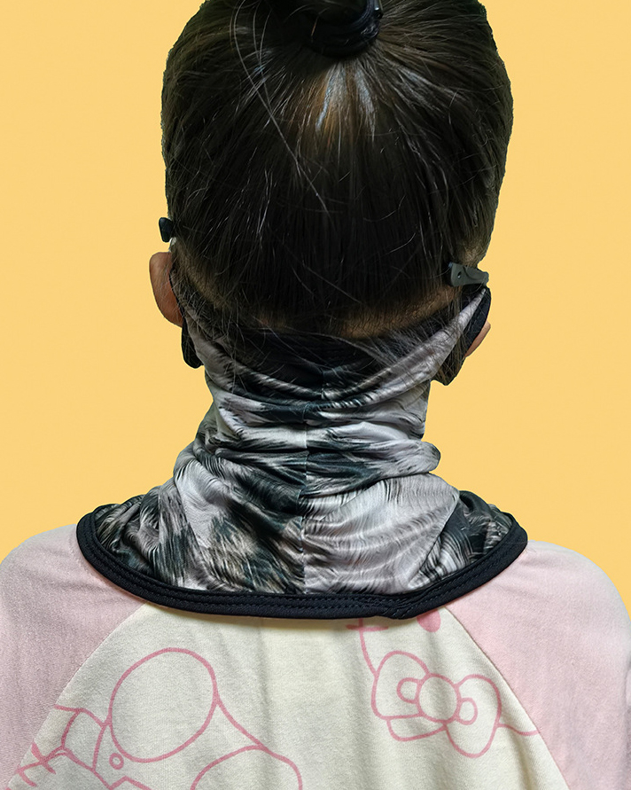 커스텀 인물, 동물넥워머 제작 — 전사 프린트 페이스 커버 커스텀 아이돌 굿즈 4 인물 동물 마스크 넥워머 뒷모습